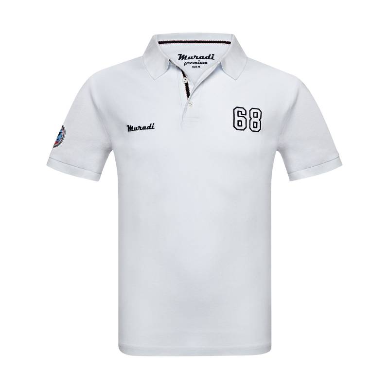 Muradi Designer White Polo Shirt 