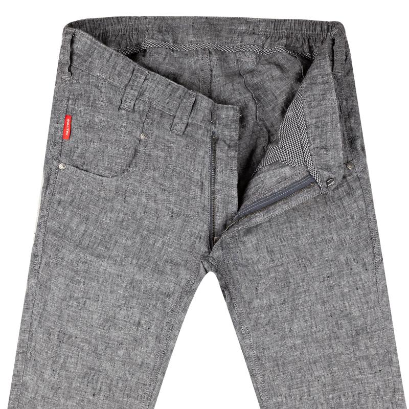 Slim-fit trousers made from pure linen 48
